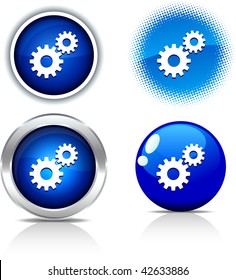   Settings beautiful buttons. Vector illustration.