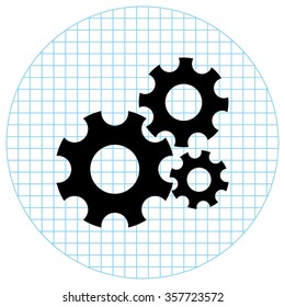 Settings -  black vector icon
