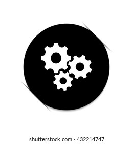Settings  - black vector icon
