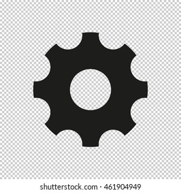 Settings -  black vector icon