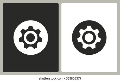 Settings   -  black and white icons. Vector illustration.