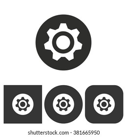 Settings   -  black and white icons. Vector illustration. 