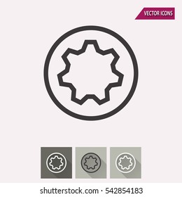 Settings - black and white icons. Vector illustration.