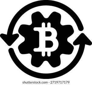 Configuraciones Blockchain Bitcoin Moneda Moneda Moneda Engranaje Fintech 14189