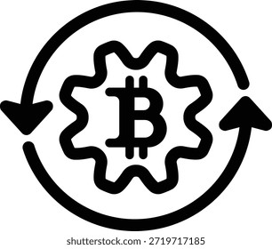 Configuraciones Blockchain Bitcoin Moneda Moneda Moneda Engranaje Fintech 14188