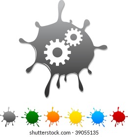 Settings  blot icon. Vector illustration.