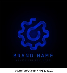 Settings blue chromium metallic logo