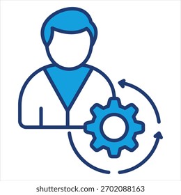 Configuraciones Ilustración vectorial de icono azul