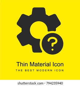 Settings bright yellow material minimal icon or logo design