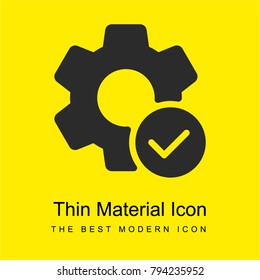 Settings bright yellow material minimal icon or logo design