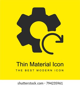 Settings bright yellow material minimal icon or logo design