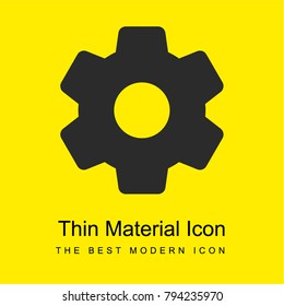 Settings bright yellow material minimal icon or logo design