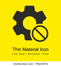 Settings bright yellow material minimal icon or logo design