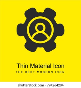 Settings bright yellow material minimal icon or logo design