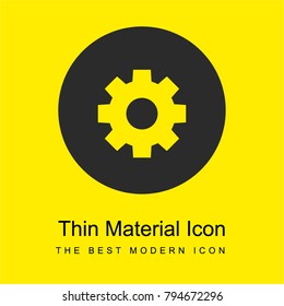 Settings bright yellow material minimal icon or logo design