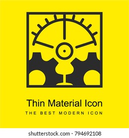 Settings bright yellow material minimal icon or logo design