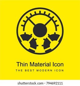 Settings bright yellow material minimal icon or logo design
