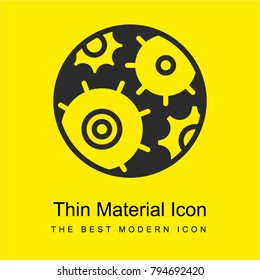 Settings bright yellow material minimal icon or logo design