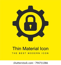 Settings bright yellow material minimal icon or logo design