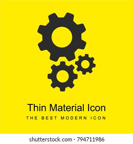 Settings bright yellow material minimal icon or logo design