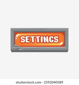 Settings button to be used in game, graphic and software designs on white background