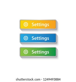 settings button icon / gear button for websites / applications 