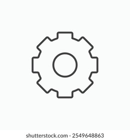 Settings button icon isolated on white background