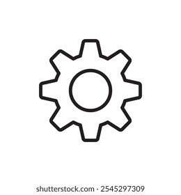 Settings button icon outline set sign
