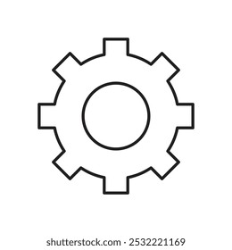 Settings button icon. simple thin line icon.