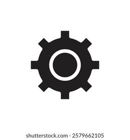 Settings button icon Vector flat thin line illustration