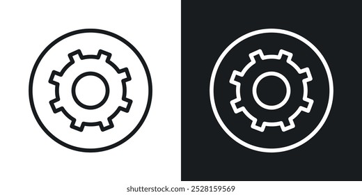 Settings button solid vector icon pack