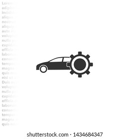 settings car  vector icon , Lorem ipsum flat design