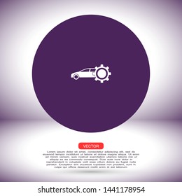 settings car  vector icon , Lorem ipsum flat design
