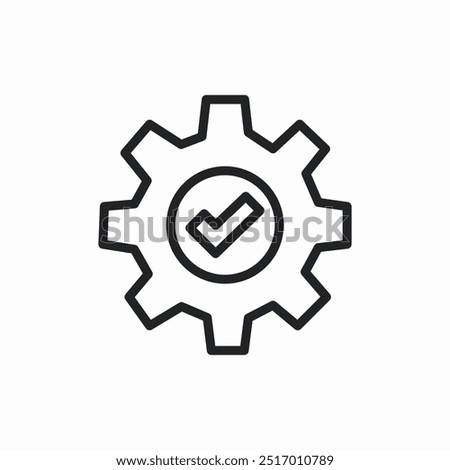 settings check mark icon sign vector