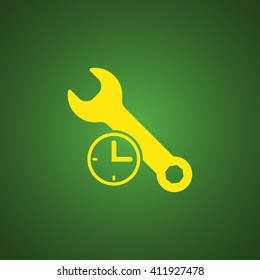 Settings and clock icon vector