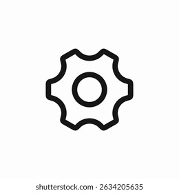 Settings cog gear icon sign vector
