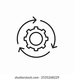 settings cog icon sign vector