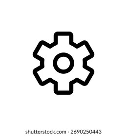 Ícone de Cog de Configurações para Configuração e Controle do Sistema