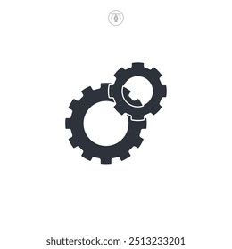 Settings and Cog Wheel icon symbol vector illustration isolated on white background