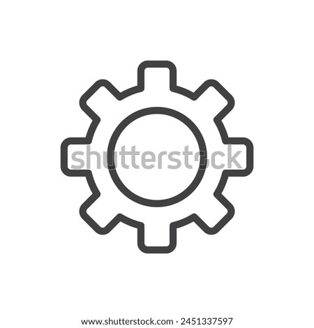 Settings and Cog Wheel Icons. Mechanical Gear and Engineering Adjustment Symbols.