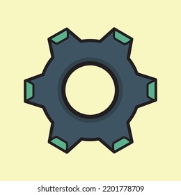 Settings color icon. arrangement vector.