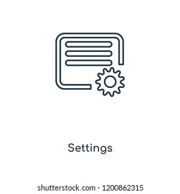 Settings concept line icon. Linear Settings concept outline symbol design. This simple element illustration can be used for web and mobile UI/UX.