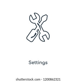 Settings concept line icon. Linear Settings concept outline symbol design. This simple element illustration can be used for web and mobile UI/UX.