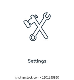 Settings concept line icon. Linear Settings concept outline symbol design. This simple element illustration can be used for web and mobile UI/UX.