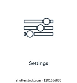 Settings concept line icon. Linear Settings concept outline symbol design. This simple element illustration can be used for web and mobile UI/UX.