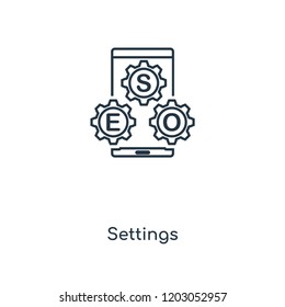 Settings concept line icon. Linear Settings concept outline symbol design. This simple element illustration can be used for web and mobile UI/UX.