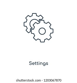 Settings concept line icon. Linear Settings concept outline symbol design. This simple element illustration can be used for web and mobile UI/UX.