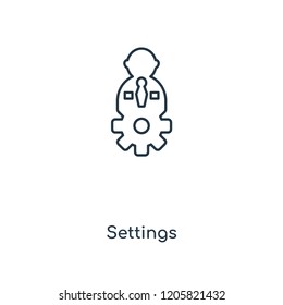 Settings concept line icon. Linear Settings concept outline symbol design. This simple element illustration can be used for web and mobile UI/UX.