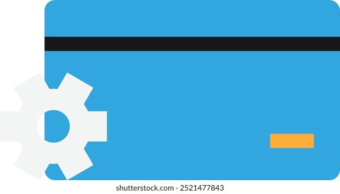 Ilustración plana del Vector del icono de la tarjeta de la configuración de las Configuraciones