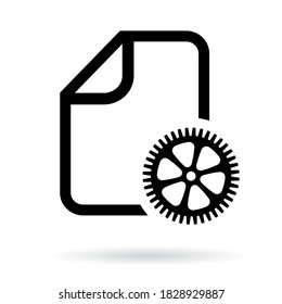 Preferencias archivo de configuración icono vector en fondo blanco
